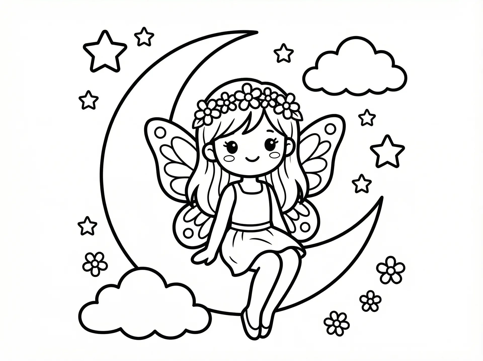 热线女孩电影在线观看中文 - 月亮上的蝴蝶翅膀精灵涂色线稿